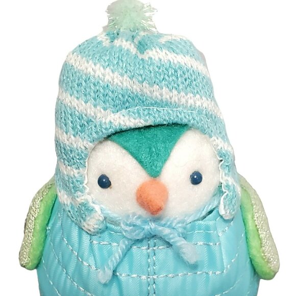 2018 Christmas Blue Bird NIEVA Featherly Friends Winter Spritz Figure Holiday - Picture 5 of 9